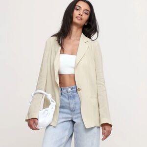 Banana Republic Linen-Viscose Open-Back Blazer